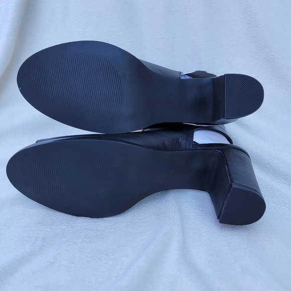 Brand New Ball Band USA Molly Front Zip Peep Toe Black Heeled Booties Size 8.5 - Picture 6 of 8